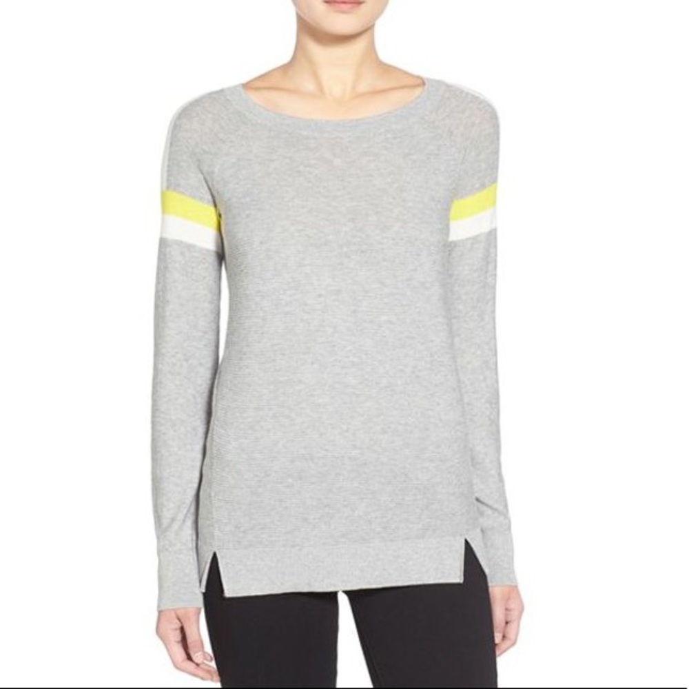 Trouve Striped Crewneck Colorblock Sweater Sz M